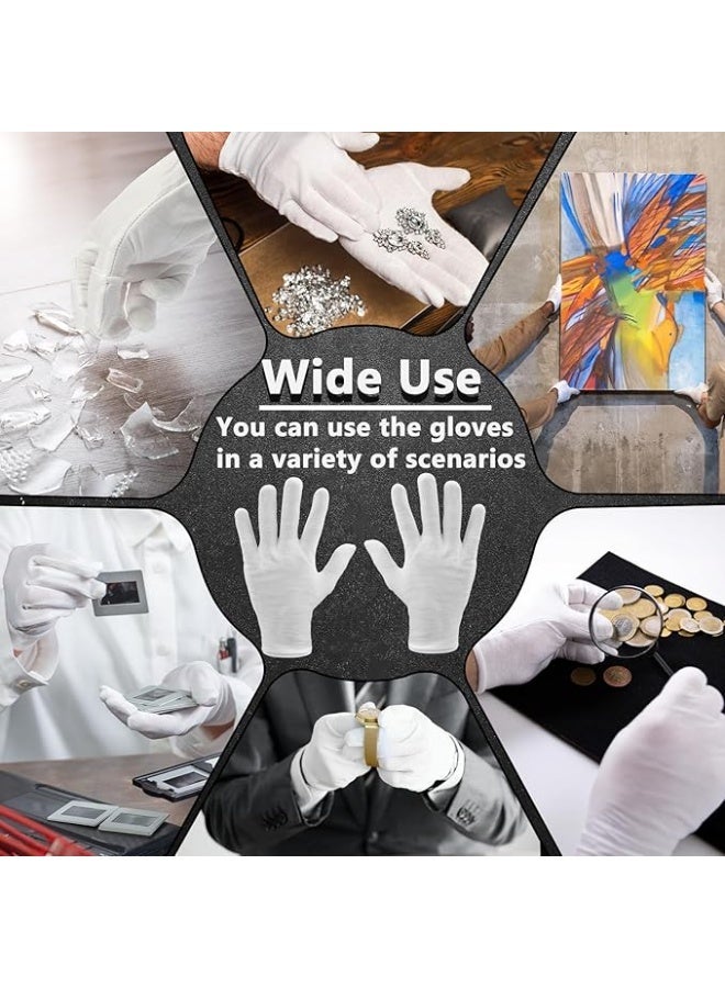 12-Pair Cotton-Polyester Gloves - Lightweight Stretchable Gloves for Inspection & General Use (Medium Size) - Image 4
